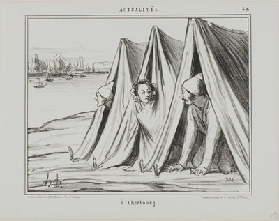 At Cherbourg, plate 546 from Actualités - Honoré Victorin Daumier