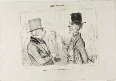 Les grands moments de la petite friture..., planche 7 de Types Parisiens - Honoré Victorin Daumier