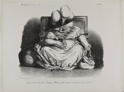 Marie Louise Charlotte Philippine Pairie, prostituée, licenciée par la police - Honoré Victorin Daumier