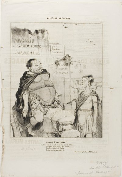 Marius à Carthage. Soldat, dis au sénat que dans ma noble pauvreté j
