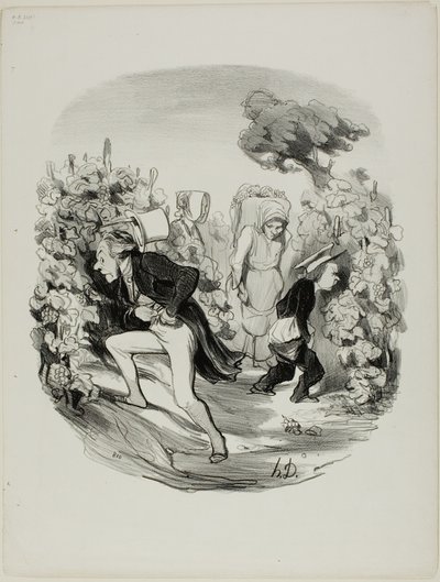 Oh Blast ! ... les raisins ne sont vraiment pas bons cette année !, planche 24 des Pastorales - Honoré Victorin Daumier