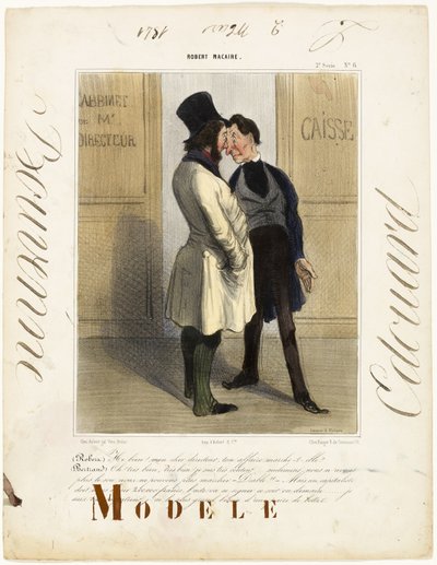 Robert : "- Eh bien, eh bien ! Mon cher directeur... comment vont les affaires " Bertrand : "- Bien, très bien, je suis assez content. Malheureusement nous n