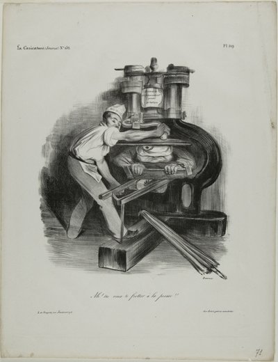 "Alors, vous voulez vous mêler de la presse !", a déclaré le député 319. - Honoré Victorin Daumier