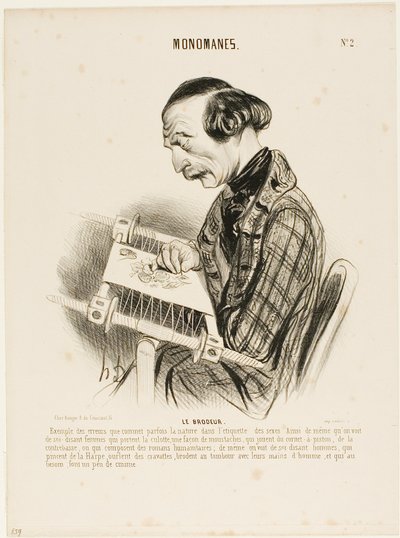 La brodeuse. Un exemple des erreurs que la nature commet parfois en étiquetant les sexes. De même que l