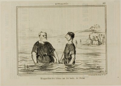 La réapparition des Tritons de la mer, planche 412 des Actualités - Honoré Victorin Daumier