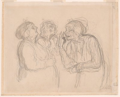 Trois commérages - Honoré Victorin Daumier