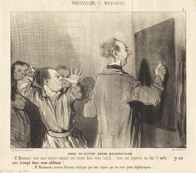 Comment on devient un grand mathématicien - Honoré Daumier
