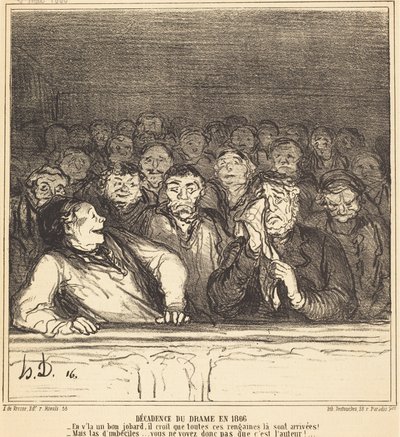 Décadence du drame en 1866 - Honoré Daumier