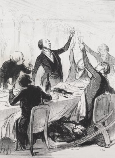 Un 43e toast... à la Société de Tempérance - Honoré Daumier