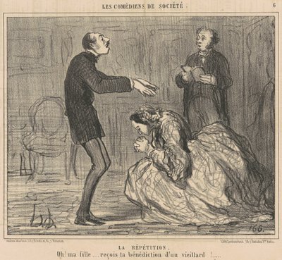La répétition - Honoré Daumier