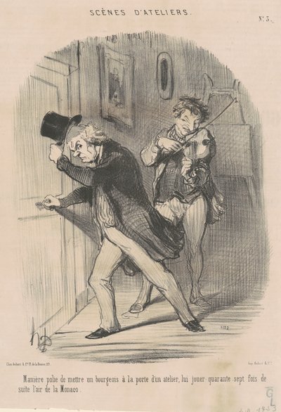 Manière polie de mettre à la porte - Honoré Daumier