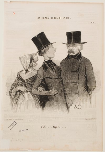 Oups... Papa !... - Honoré Daumier