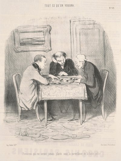 Parisiens qui ne seront jamais ... sous la surveillance ... - Honoré Daumier