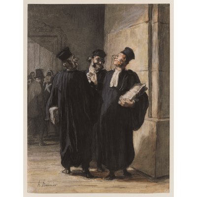 Trois avocats conversant - Honoré Daumier