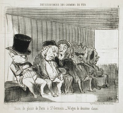 Train de plaisir de Paris à Saint-Germain... - Honoré Daumier