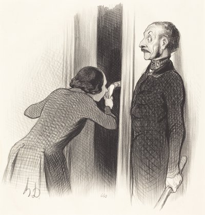 Un amant trop heureux - Honoré Daumier