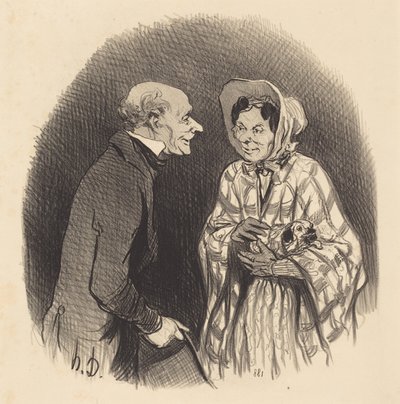 Une Nouvelle Connaissance - Honoré Daumier