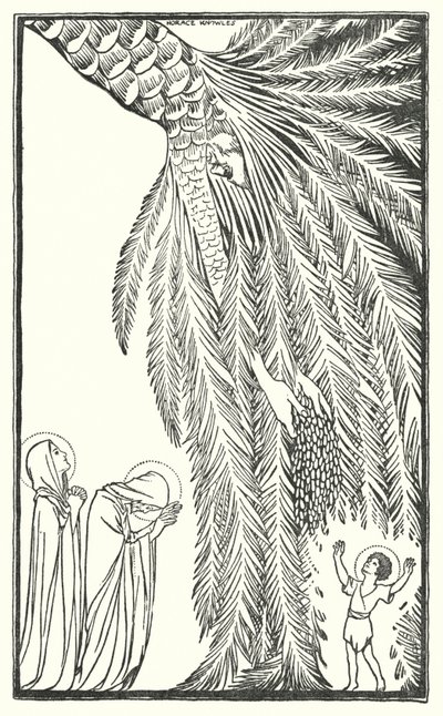 La fuite en Égypte (lithographie) - Horace J. Knowles