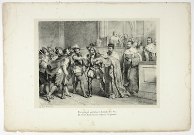 Il se présente aux Seize, et demande des fers... - Horace Vernet