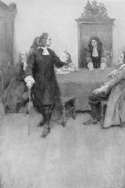 Entretien entre Sir Edmund Andros et James Blair, illustration de 