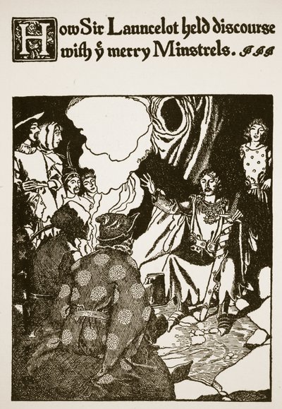 Comment Sir Launcelot a tenu discours avec les Joyeux Ménestrels, illustration de 