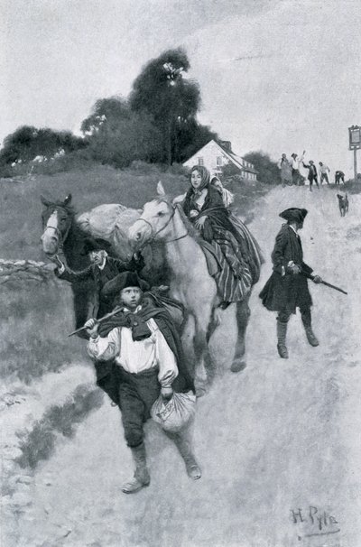 Réfugiés tories en route pour le Canada, illustration de 