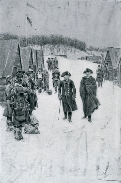 Washington et Steuben à Valley Forge, illustration de 
