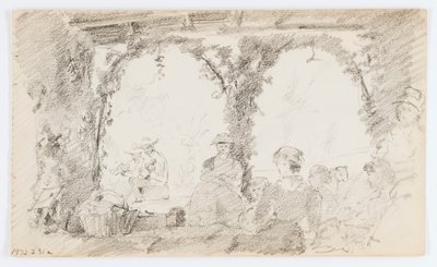 Sans titre (figures assises et musiciens) - Howard Russell Butler