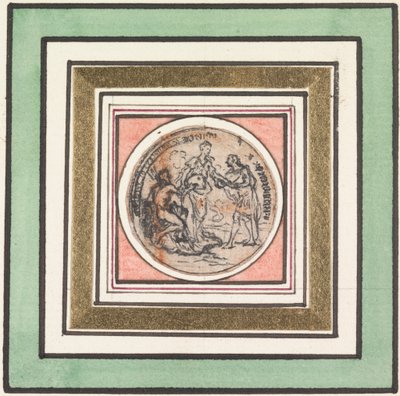 Conception pour une médaille : Frederick et Augusta, prince et princesse de Galles - Hubert Francois Gravelot