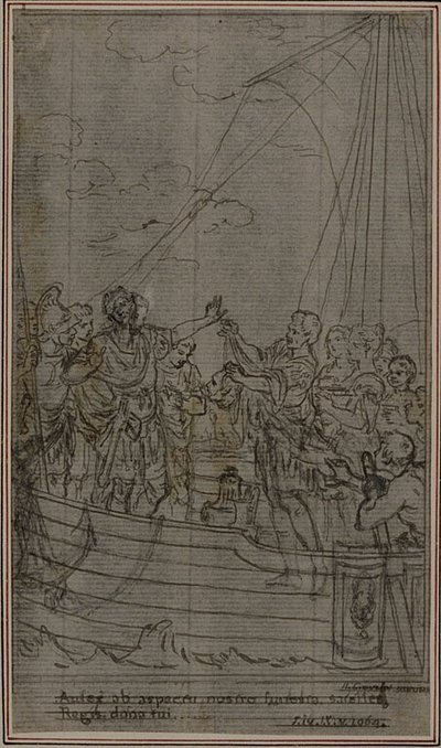 Étude pour "La Pharsale" de Lucain, Canto IX - Hubert Francois Gravelot
