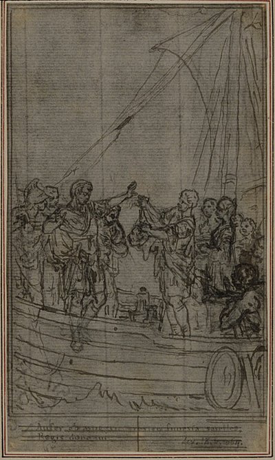 Étude pour "La Pharsale" de Lucain, Canto IX - Hubert Francois Gravelot