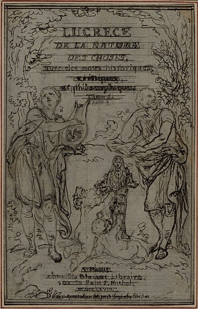 Étude pour la vignette-frontispice du livre I de Lucrèce "De la Nature des Choses". - Hubert Francois Gravelot