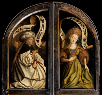 Sibylle Érythréenne et Sibylle de Cumes, panneau extérieur gauche du Retable de Gand - Hubert & Jan van (1390 1441) Eyck