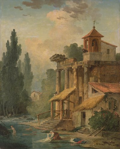 Un Caprice avec un Ermitage, 1796 - Hubert Robert