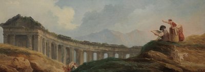 Une colonnade en ruines - Hubert Robert