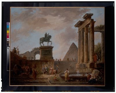 Un capriccio avec des troubadours et des lavandières près d