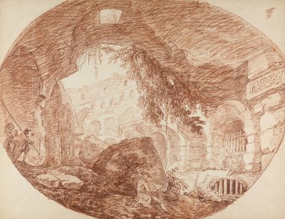 Un artiste assis dans les ruines du Colisée, vers 1759 - Hubert Robert