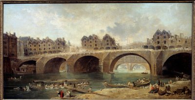 Démolition des maisons du pont Notre-Dame à Paris en 1786 - Hubert Robert