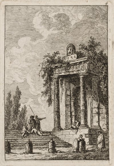 Planche Quatre des Soirées à Rome, 1763-64 - Hubert Robert