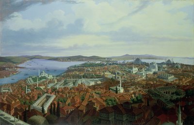 Panorama de Constantinople depuis la Suleymaniye Camii, 1844 - Hubert Sattler