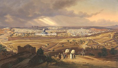 Vue de Jérusalem, 1847 - Hubert Sattler