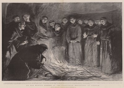 Une vieille coutume hivernale au monastère franciscain de Fiesole - Hubert von Herkomer