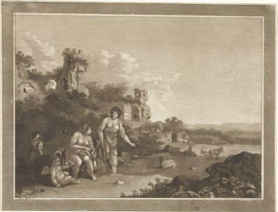Paysage avec nymphes - Hubertus van Hove