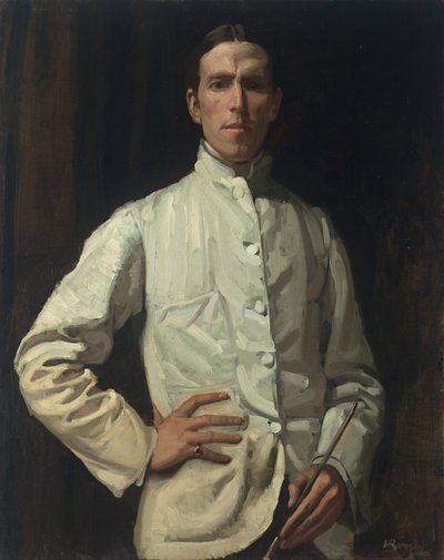 Self-portrait en veste blanche - Hugh Ramsay