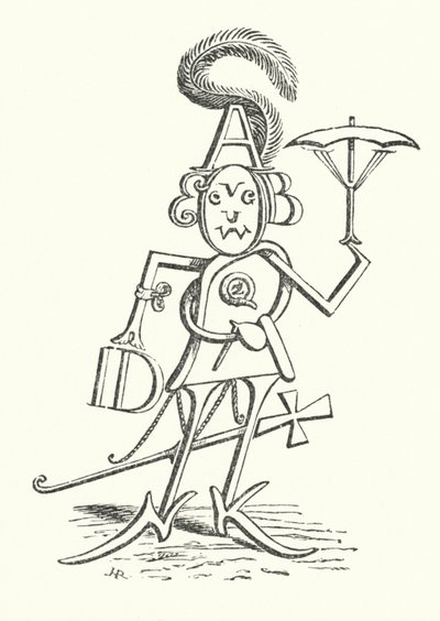 Monsieur Alphabet, contenant les 26 lettres (lithographie) - Hugh Rowley