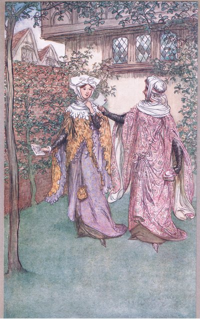 Voici le frère jumeau de ta lettre (illustration de Les Joyeuses Commères de Windsor) - Hugh Thomson