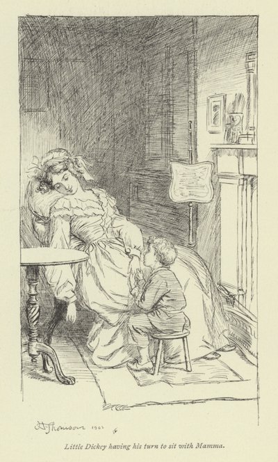 Illustration pour Amos Barton par George Eliot - Hugh Thomson