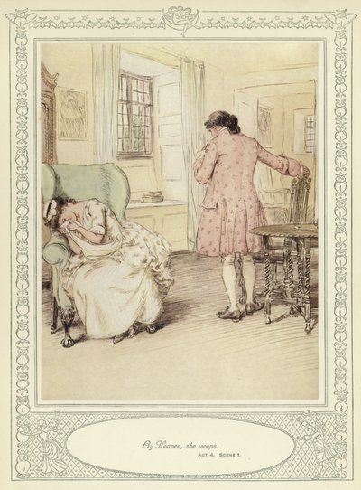 Illustration pour She Stoops to Conquer de Goldsmith - Hugh Thomson
