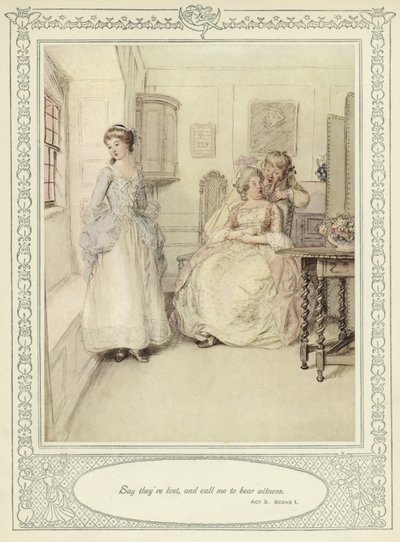 Illustration pour She Stoops to Conquer de Goldsmith - Hugh Thomson
