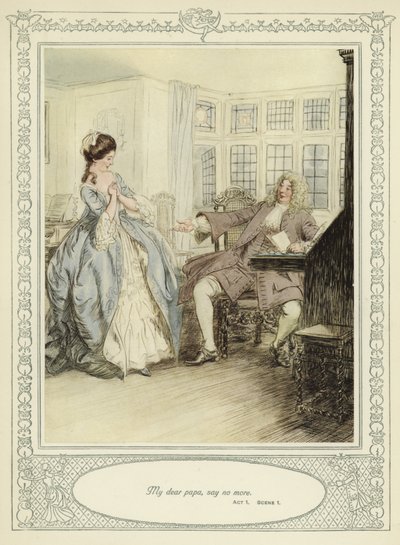 Illustration pour She Stoops to Conquer de Goldsmith - Hugh Thomson